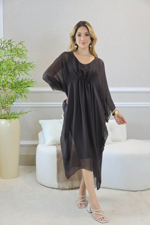 KAFTAN KEFERA MARROM - Loja Linho Italiano