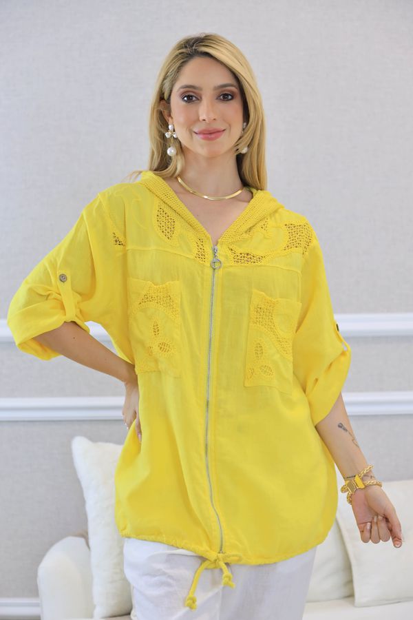 PARKA JULIANE AMARELO - Loja Linho Italiano