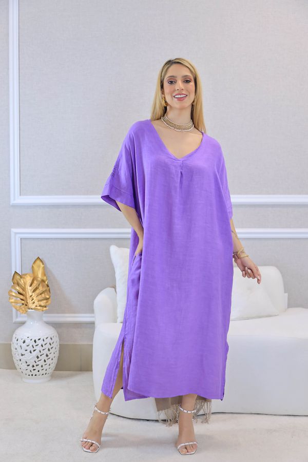 TÚNICA KAREN ROXO - Loja Linho Italiano