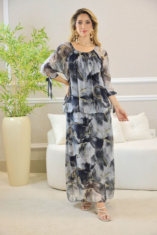 VESTIDO YASMIN SEDA PRETO - Loja Linho Italiano