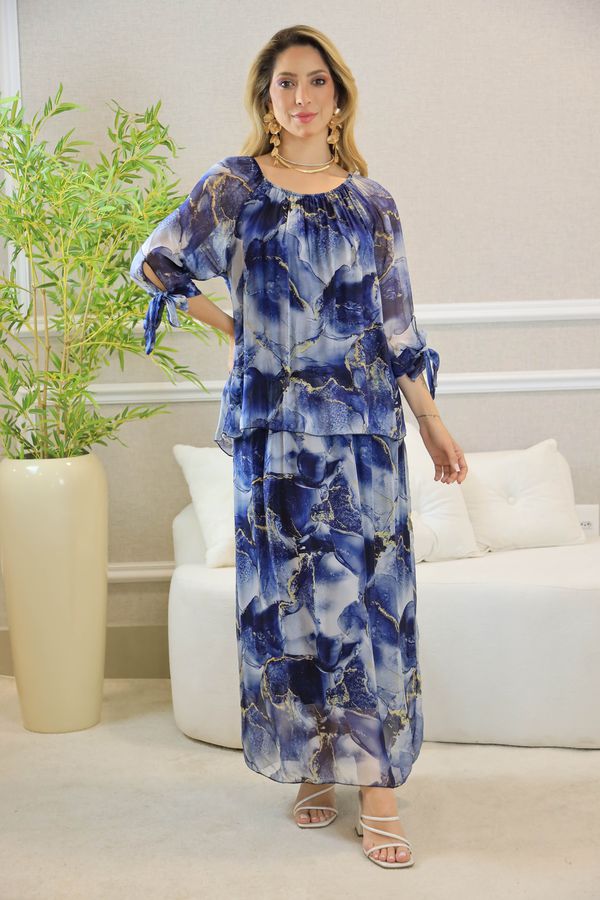 VESTIDO YASMIN SEDA MARINHO - Loja Linho Italiano