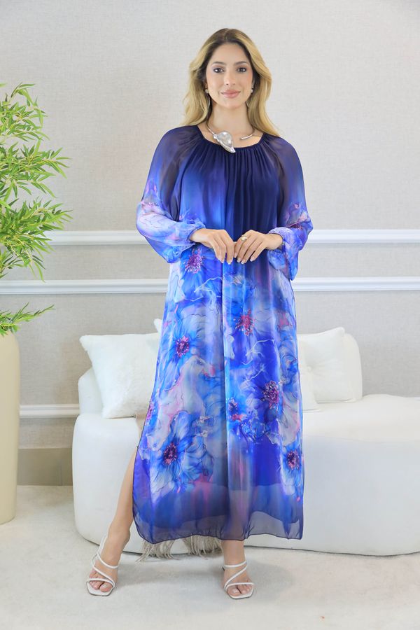 VESTIDO ELOÁ SEDA MARINHO - Loja Linho Italiano