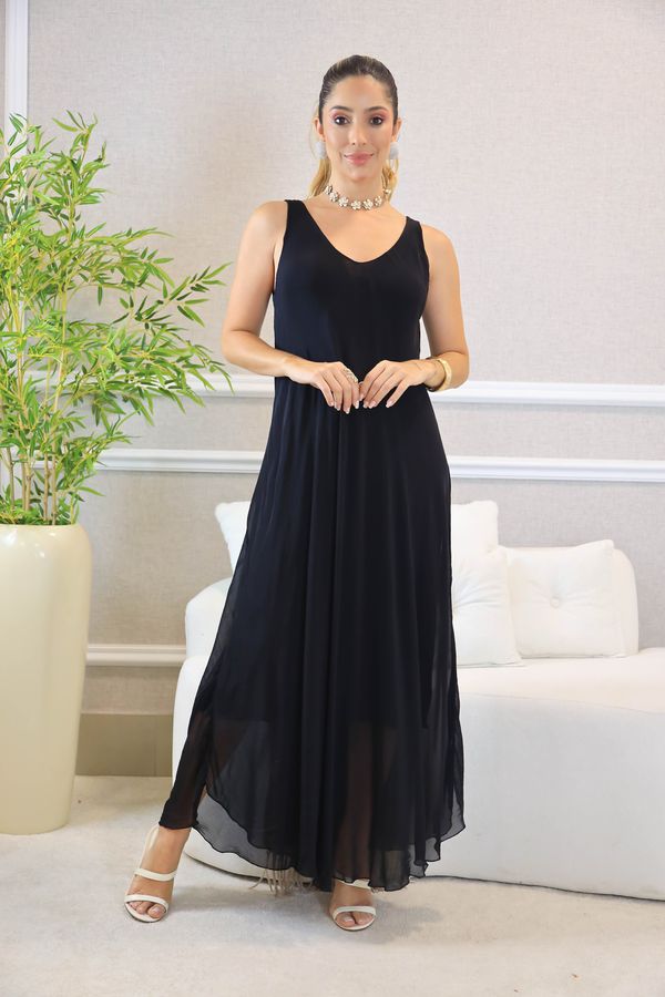 VESTIDO ROSANGELA PRETO - Loja Linho Italiano