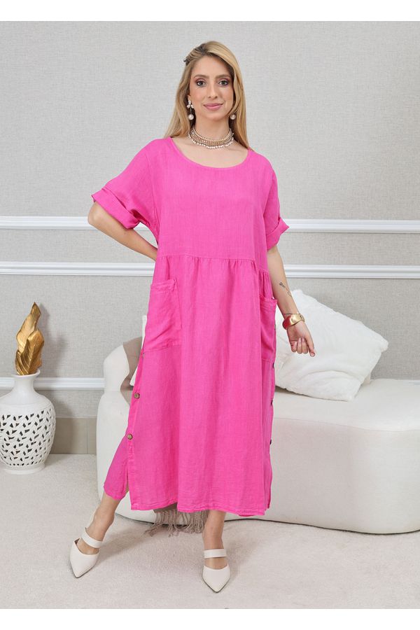 VESTIDO CARMEN PINK - Loja Linho Italiano