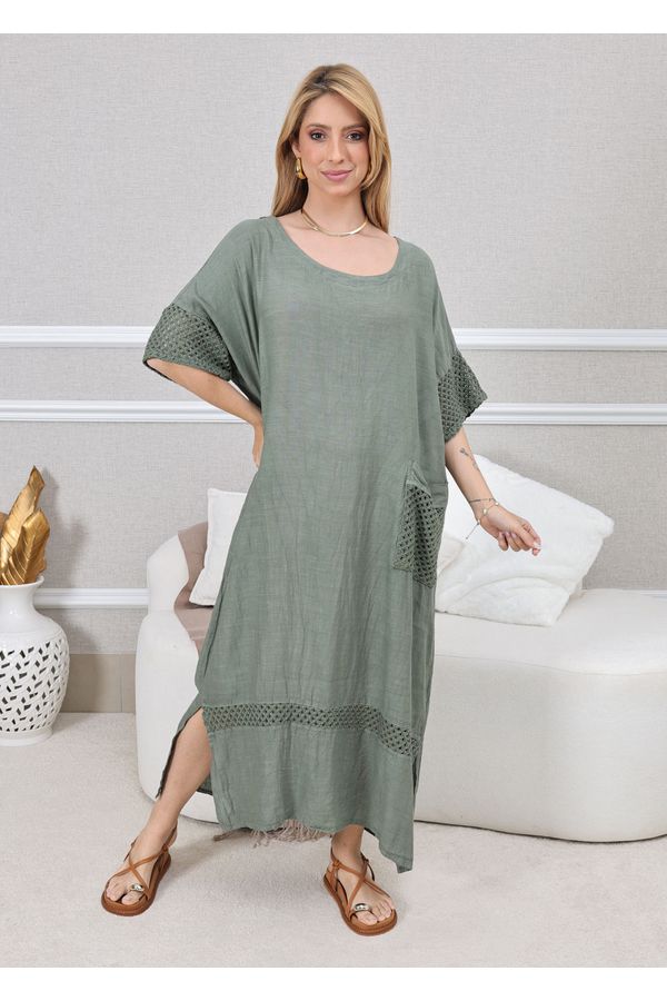 VESTIDO EVELIN MILITAR - Loja Linho Italiano