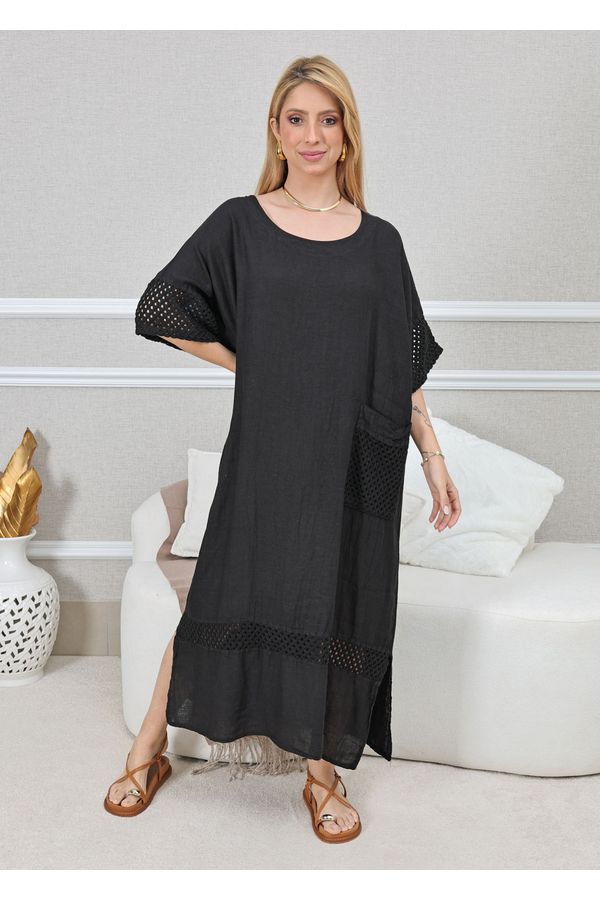 VESTIDO EVELIN PRETO - Loja Linho Italiano