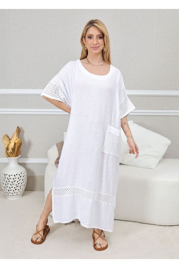 VESTIDO EVELIN BRANCO - Loja Linho Italiano