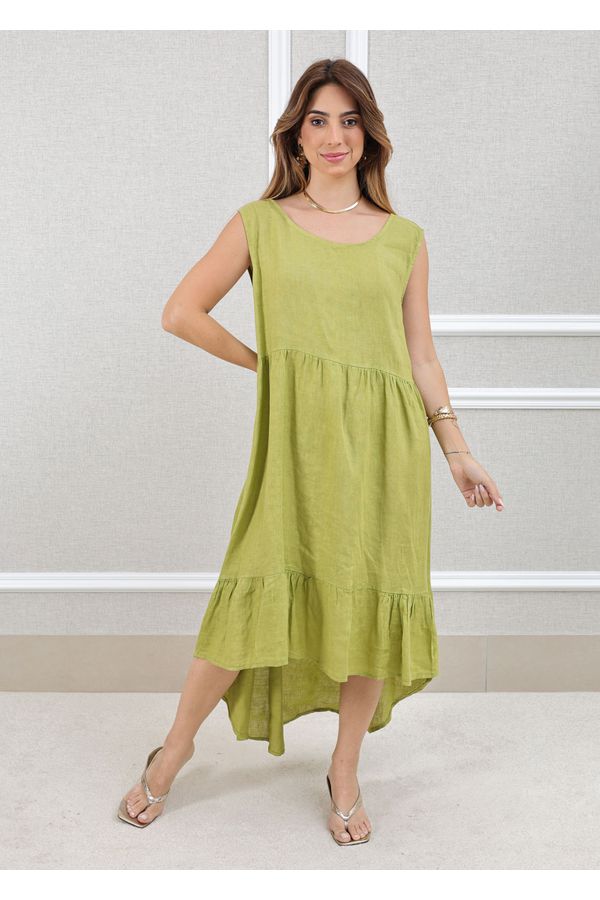 VESTIDO JOICE PISTACHE - Loja Linho Italiano
