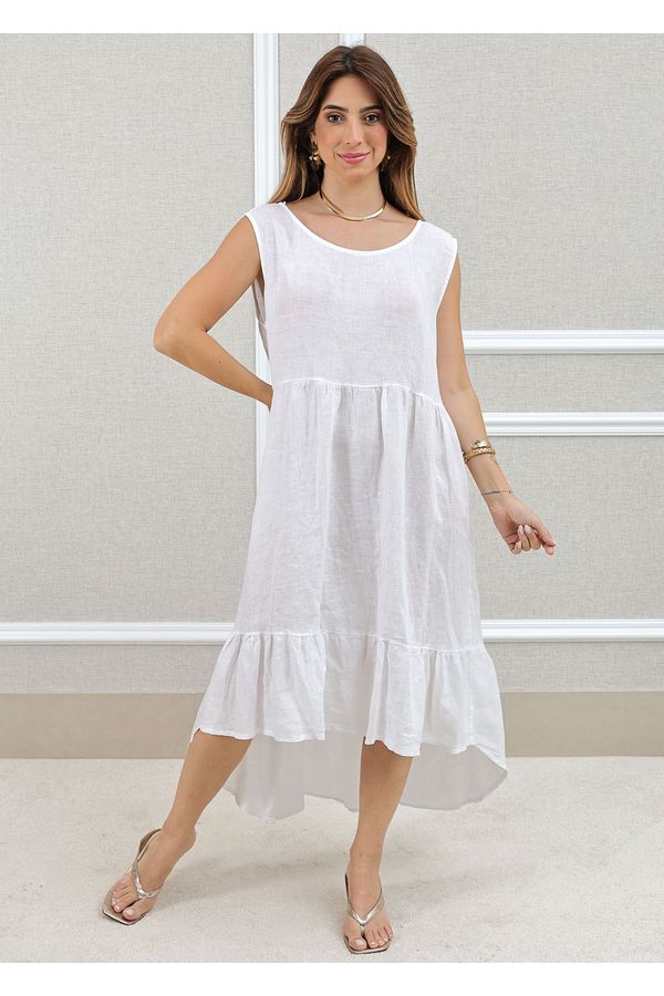 VESTIDO JOICE BRANCO - Loja Linho Italiano