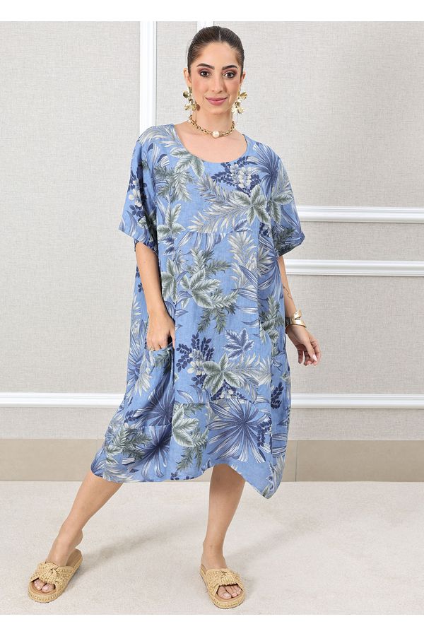 VESTIDO VERÔNICA JEANS - Loja Linho Italiano