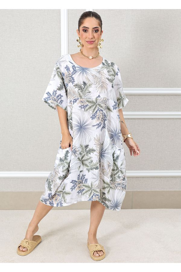 VESTIDO VERÔNICA BRANCO - Loja Linho Italiano