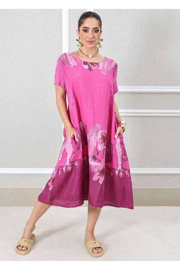 VESTIDO GIOVANA PINK - Loja Linho Italiano