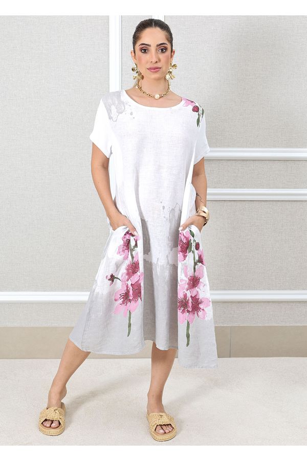 VESTIDO GIOVANA BRANCO - Loja Linho Italiano