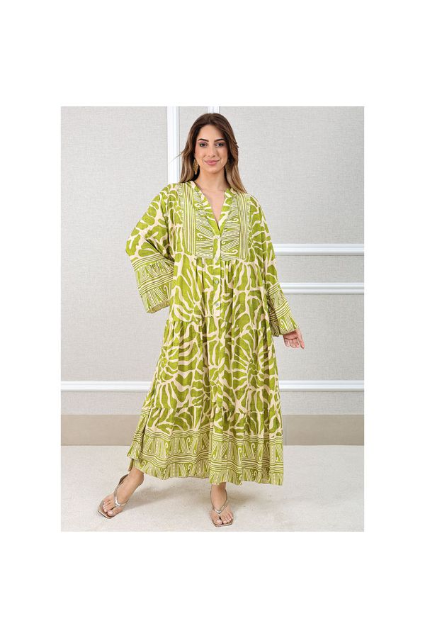 VESTIDO MOANA PISTACHE - Loja Linho Italiano