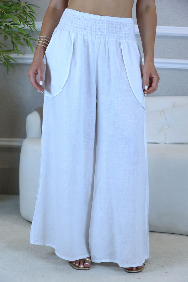 CALÇA TOMMASA BRANCO - Loja Linho Italiano