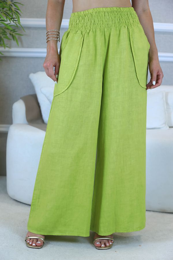 CALÇA TOMMASA PISTACHE - Loja Linho Italiano