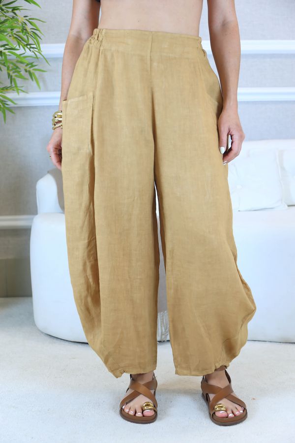 CALÇA TIFANY CARAMELO - Loja Linho Italiano