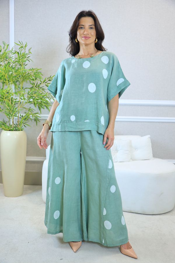 CONJUNTO IRACI MENTA - Loja Linho Italiano