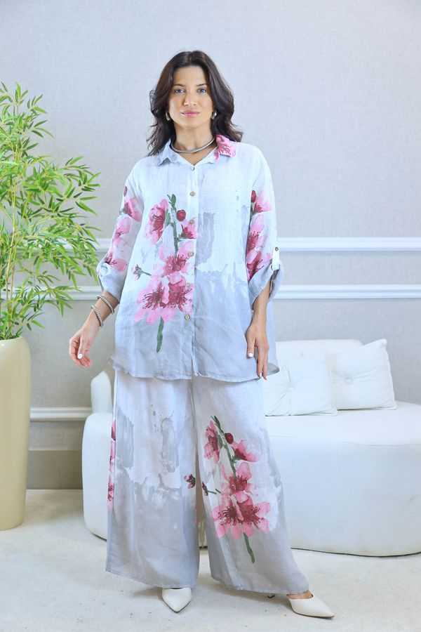 CONJUNTO AURORA BRANCO - Loja Linho Italiano