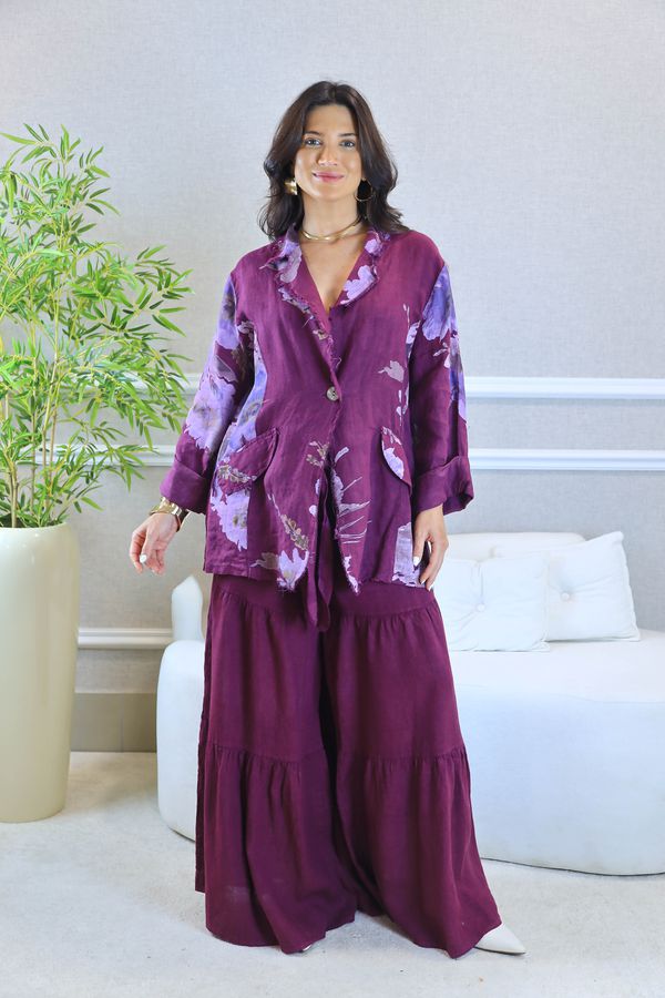  CONJUNTO ABIGAIL UVA - Loja Linho Italiano