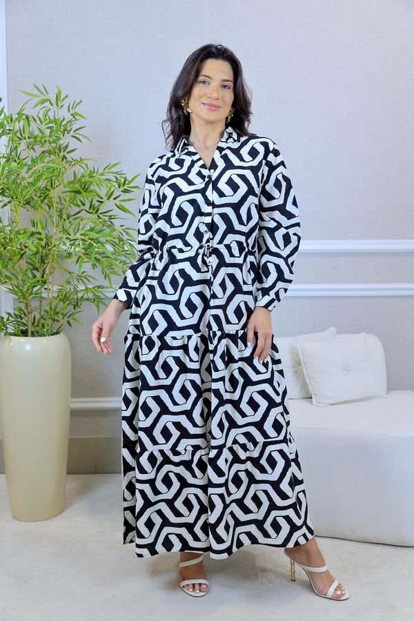 VESTIDO IOLÂNDA PRETO - Loja Linho Italiano