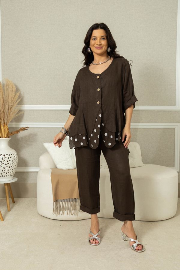 CAMISA IARA CJ CHOCOLATE - Loja Linho Italiano