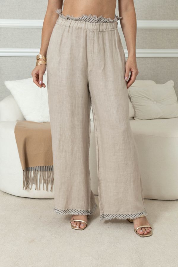 Calça Alma Linho BEGE ESCURO - Loja Linho Italiano