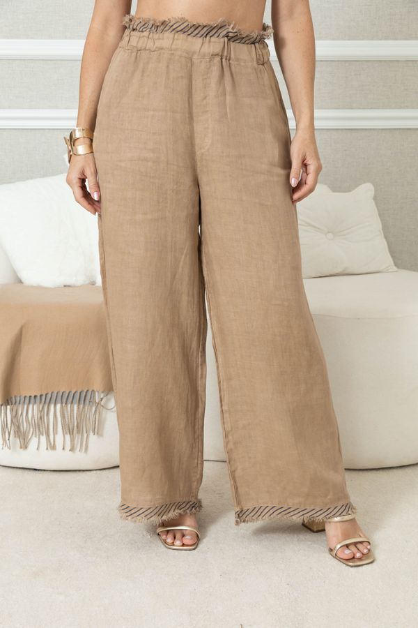 Calça Alma Linho CARAMELO - Loja Linho Italiano