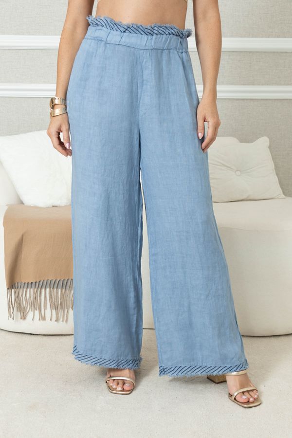 Calça Alma Linho JEANS - Loja Linho Italiano