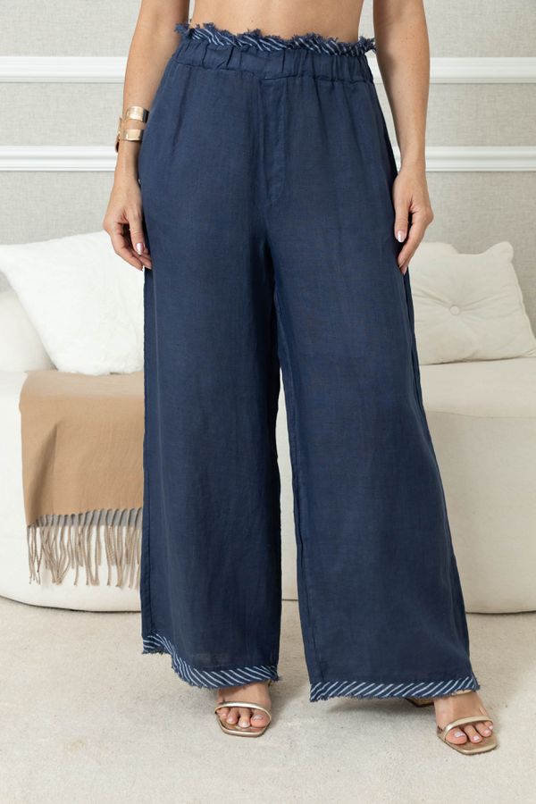 Calça Alma Linho MARINHO - Loja Linho Italiano