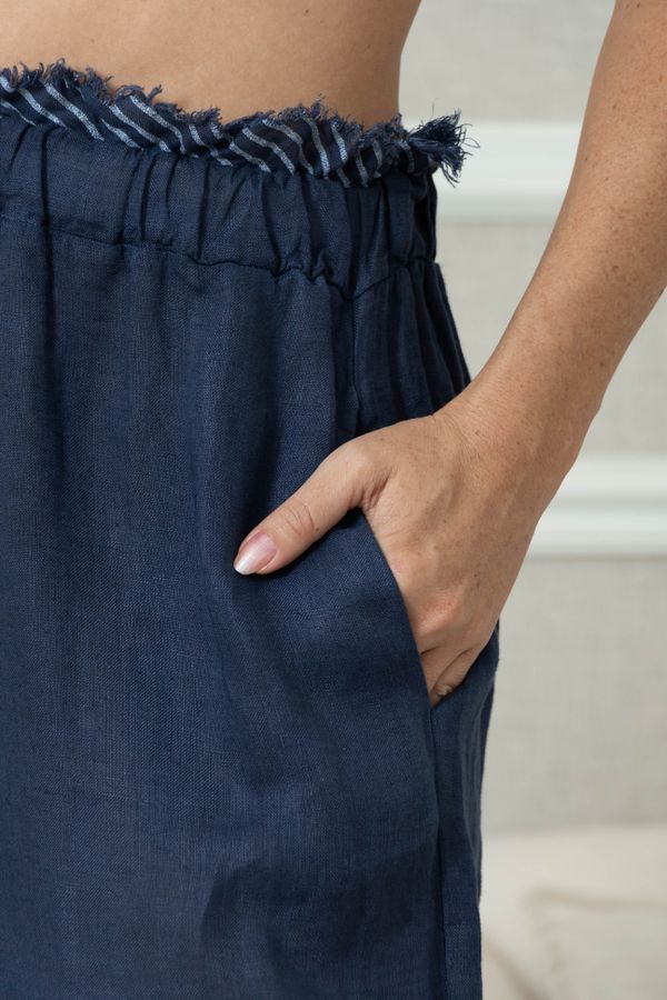 Calça Alma Linho MARINHO - Loja Linho Italiano