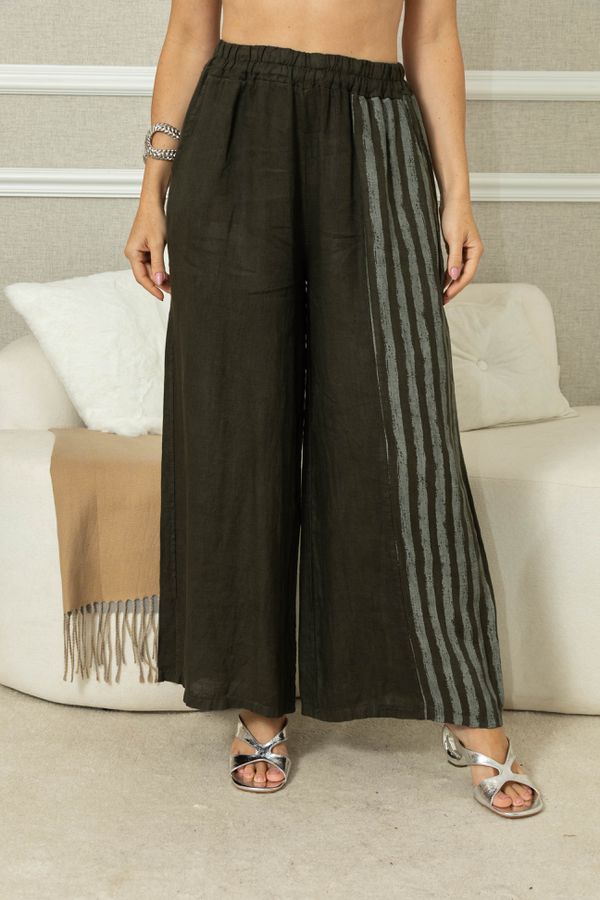 Calça Amalia Linho CJ MILITAR ESCURO - Loja Linho Italiano