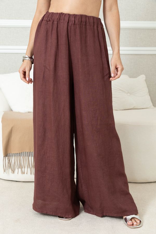 CALÇA ANDRESA LINHO BORDO - Loja Linho Italiano