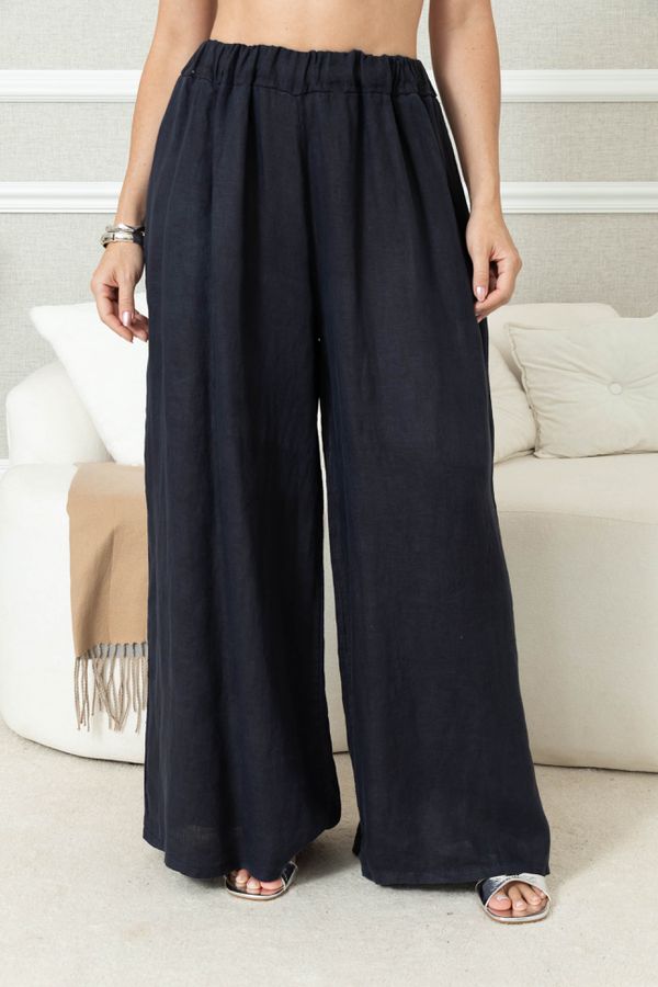 CALÇA ANDRESA LINHO MARINHO - Loja Linho Italiano