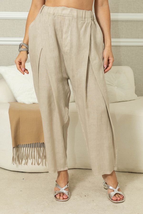 CALÇA EVA CJ BEGE ESCURO - Loja Linho Italiano