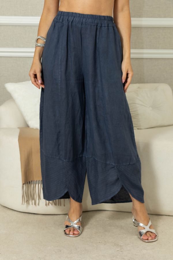 Calça Milka Linho CJ MARINHO - Loja Linho Italiano