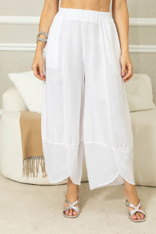 Calça Milka Linho CJ BRANCO - Loja Linho Italiano