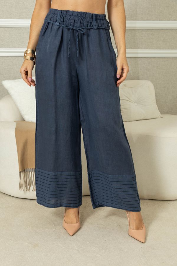 CALÇA OLGA CJ MARINHO - Loja Linho Italiano