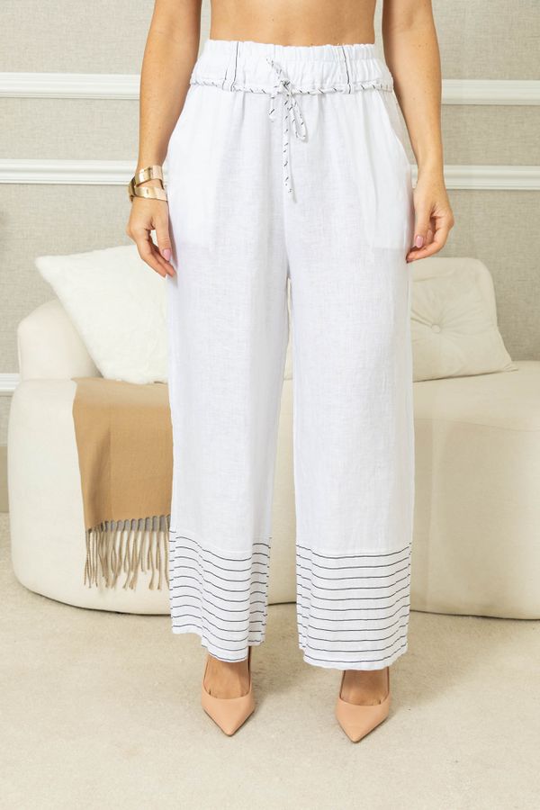 CALÇA OLGA CJ BRANCO - Loja Linho Italiano