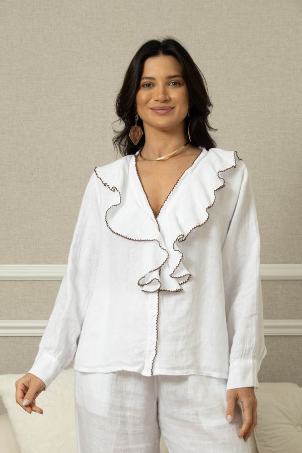 CAMISA ALPINIA BRANCO - Loja Linho Italiano