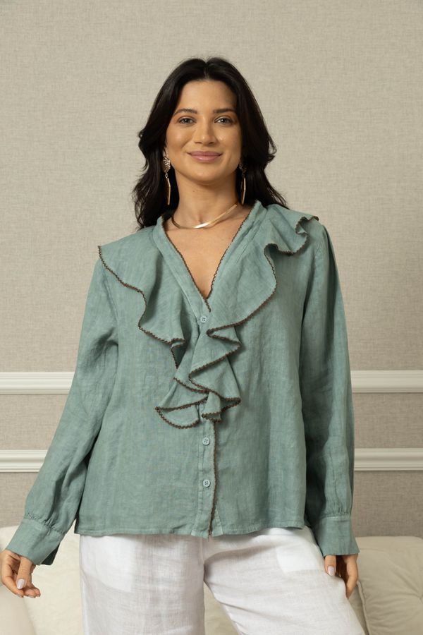 CAMISA ALPINIA MENTA - Loja Linho Italiano