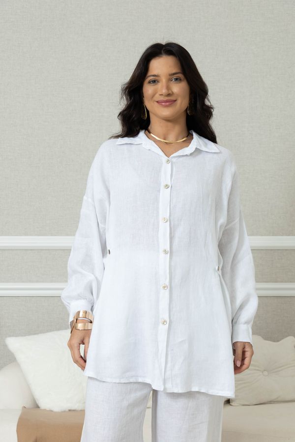 CAMISA ARIS BRANCO - Loja Linho Italiano