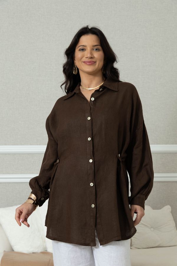 CAMISA ARIS MARROM - Loja Linho Italiano