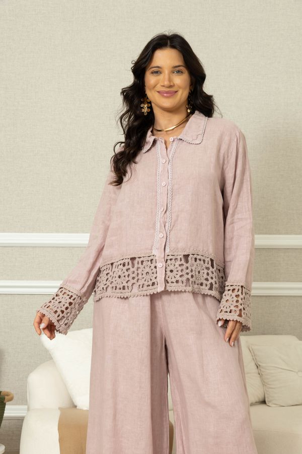 CAMISA LÓTUS CJ ROSE - Loja Linho Italiano