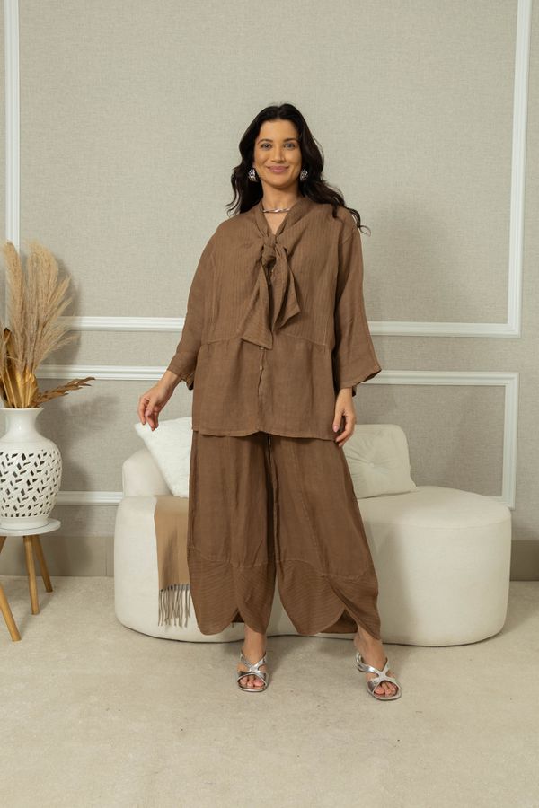 Camisa Milka Linho CJ CAPUCCINO - Loja Linho Italiano