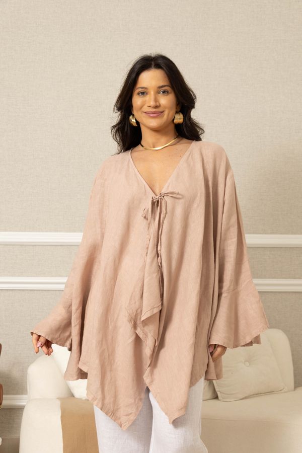 CASAQUETO LOURDES ROSE - Loja Linho Italiano