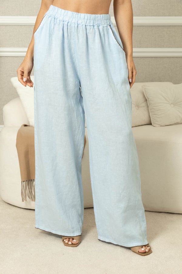 CALÇA ALIANCE AZUL BEBE - Loja Linho Italiano