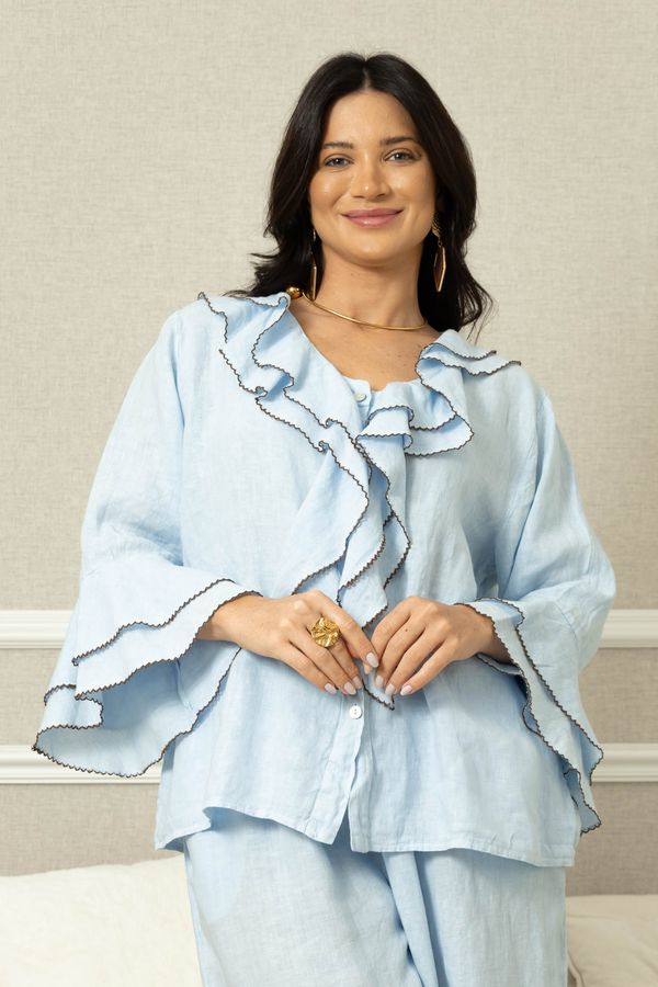 CAMISA ALIANCE AZUL BEBE - Loja Linho Italiano