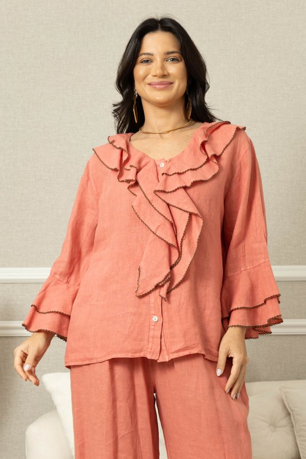 CAMISA ALIANCE GOIABA - Loja Linho Italiano