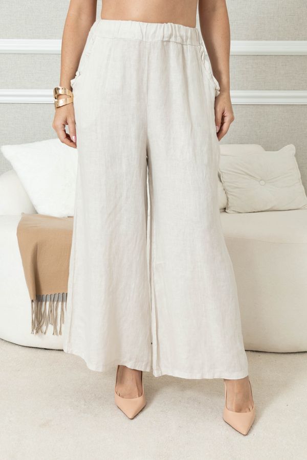 CALÇA BIA CJ BEGE - Loja Linho Italiano